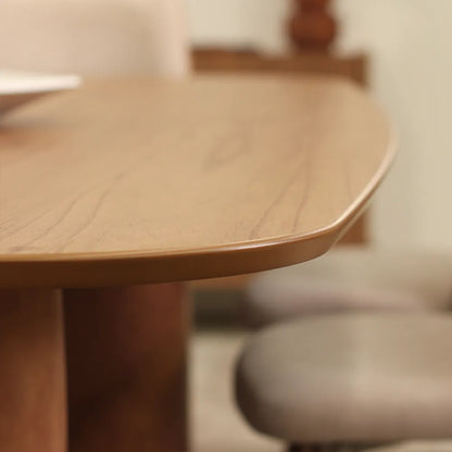 Conjunto de Jantar Mesa Retangular Lintz 8 Cadeiras Giratória Dakota - Canella c/ Caramelo