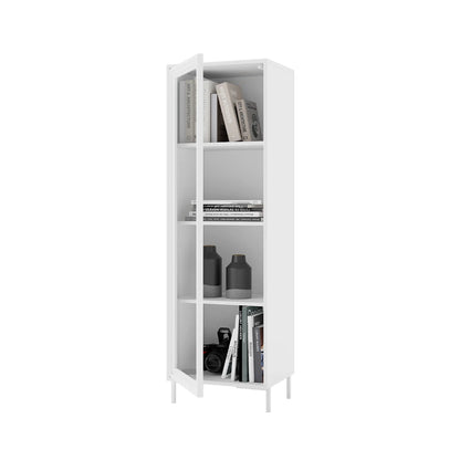 Cristaleira 1 Porta com Vidro Vitria 47 cm - Branco