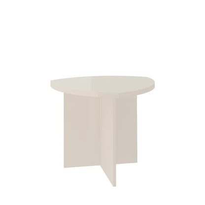 Mesa Lateral Triangular para Sala Elia 50 cm - Off White