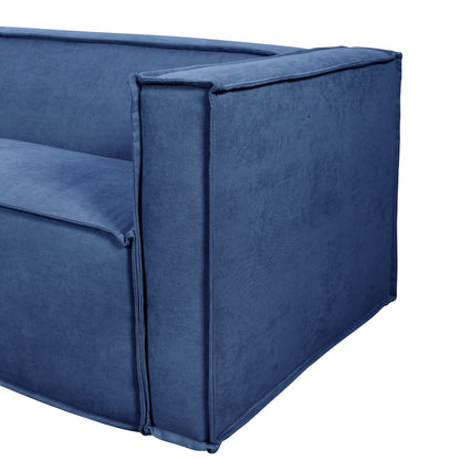 Sofá 4 Lugares Freddo 250 cm - Linho Texturizado Azul