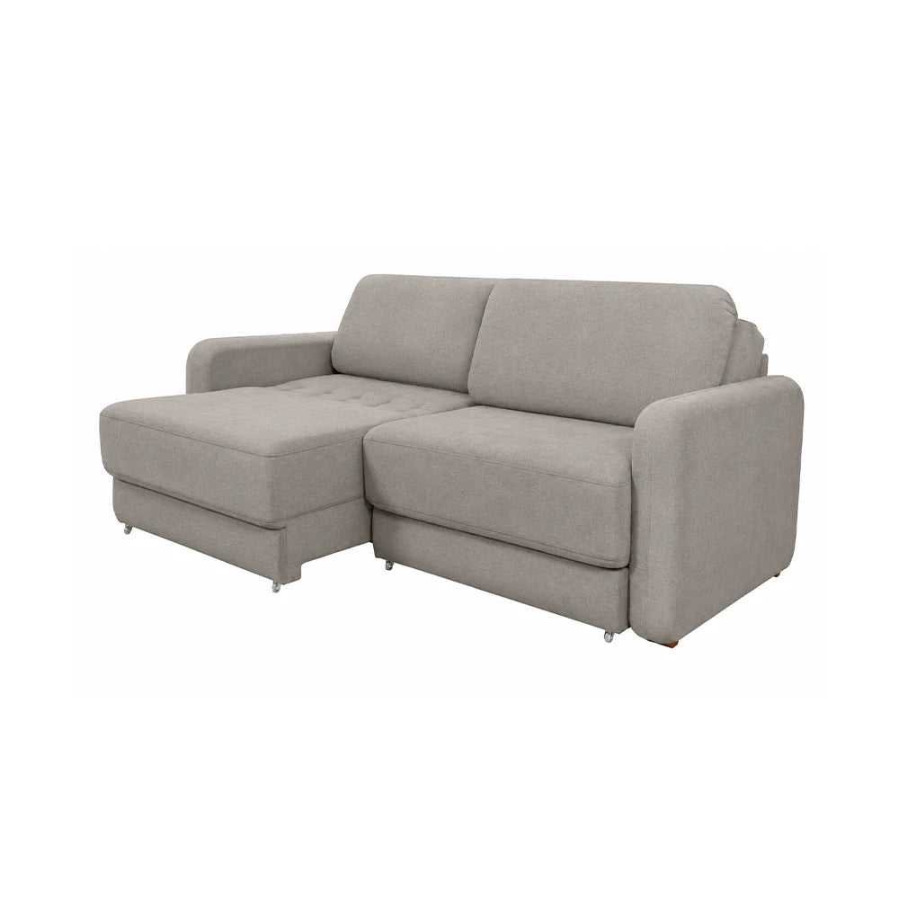 Sofá Cama Retrátil e Reclinável 3 Lugares Hudson 190 cm - Linho Texturizado Cinza
