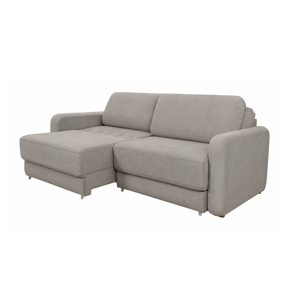 Sofá Cama Retrátil e Reclinável 3 Lugares Hudson 210 cm - Linho Texturizado Cinza