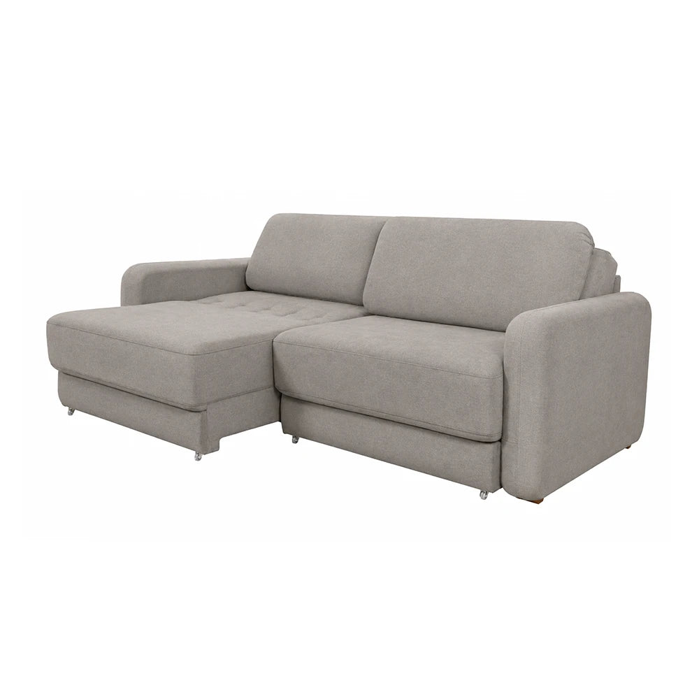 Sofá Cama Retrátil e Reclinável 4 Lugares Hudson 270 cm - Linho Texturizado Cinza