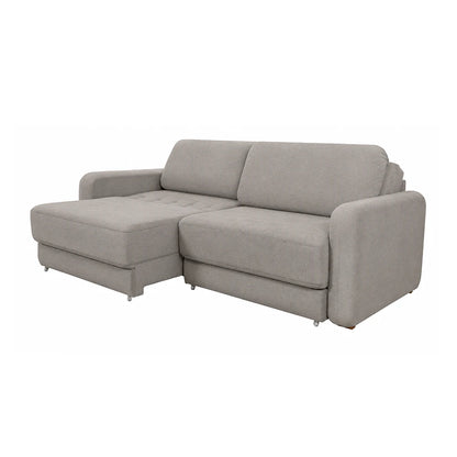 Sofá Cama Retrátil e Reclinável 4 Lugares Hudson 270 cm - Linho Texturizado Cinza