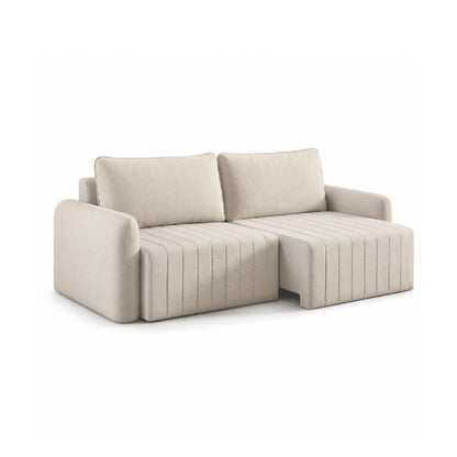 Sofá Retrátil 2 Lugares Nápole 170 cm - Linho Texturizado Bege