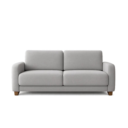 Sofá 3 Lugares Capri 190 cm - Linho Texturizado Cinza c/ Natural