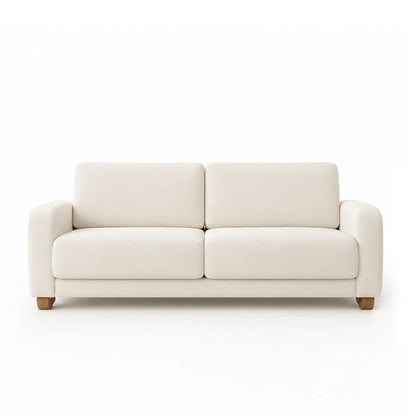 Sofá 4 Lugares Capri 230 cm - Linho Texturizado Bege c/ Natural