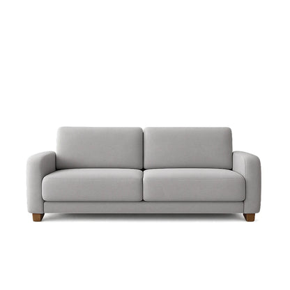 Sofá 4 Lugares Capri 230cm - Linho Texturizado Cinza c/ Natural