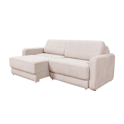 Sofá Cama Retrátil e Reclinável 3 Lugares Hudson 190 cm - Linho Texturizado Bege