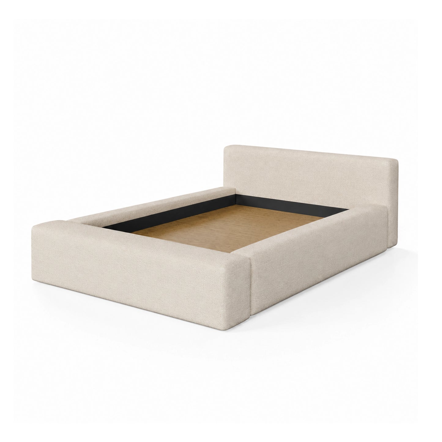 Cama Estofada Queen com Cabeceira Nora - Linho Off White