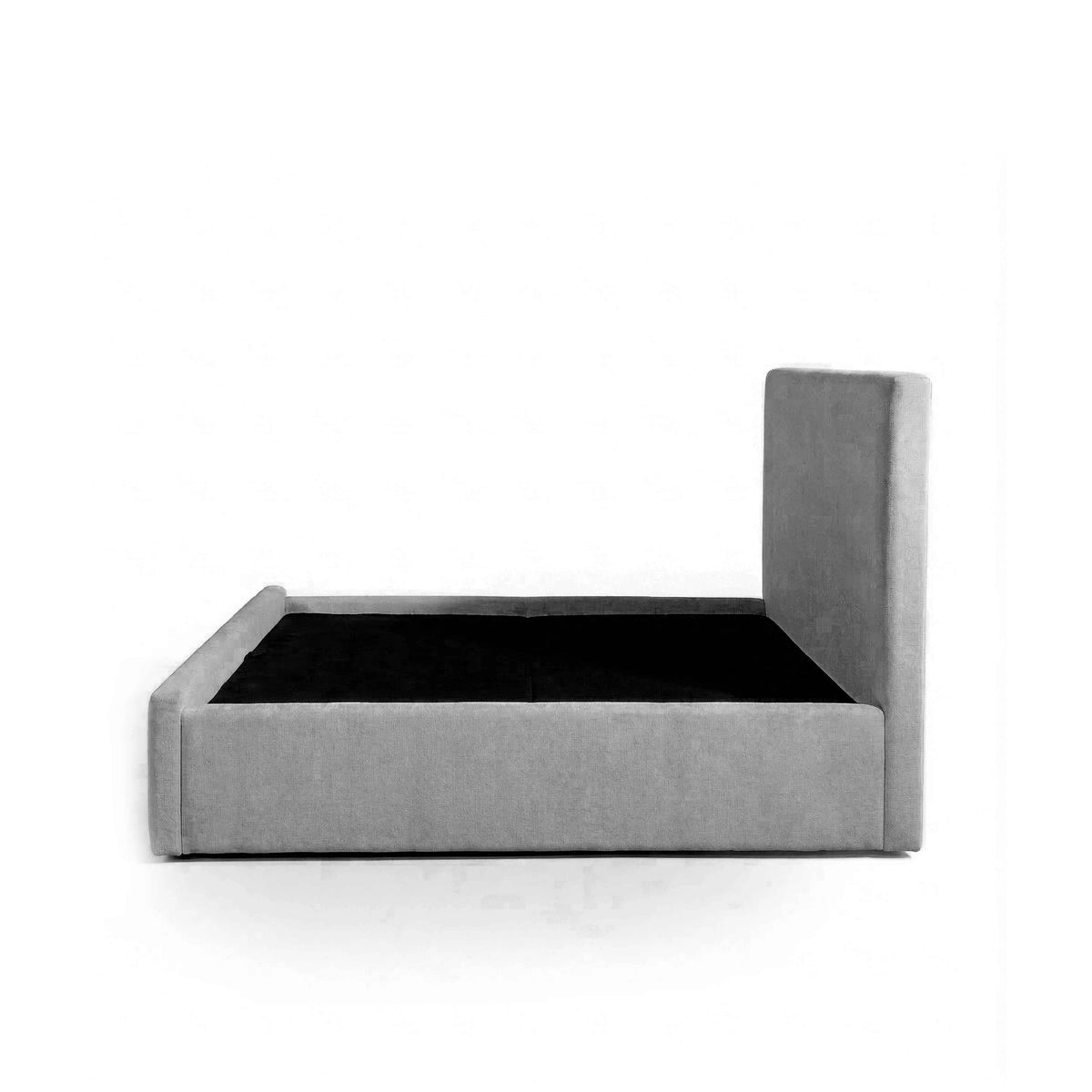 Cama Estofada King com Cabeceira Alicia - Linho Cinza