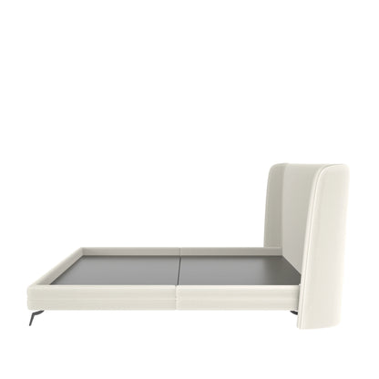 Cama Estofada King com Cabeceira Elara - Linho Off White