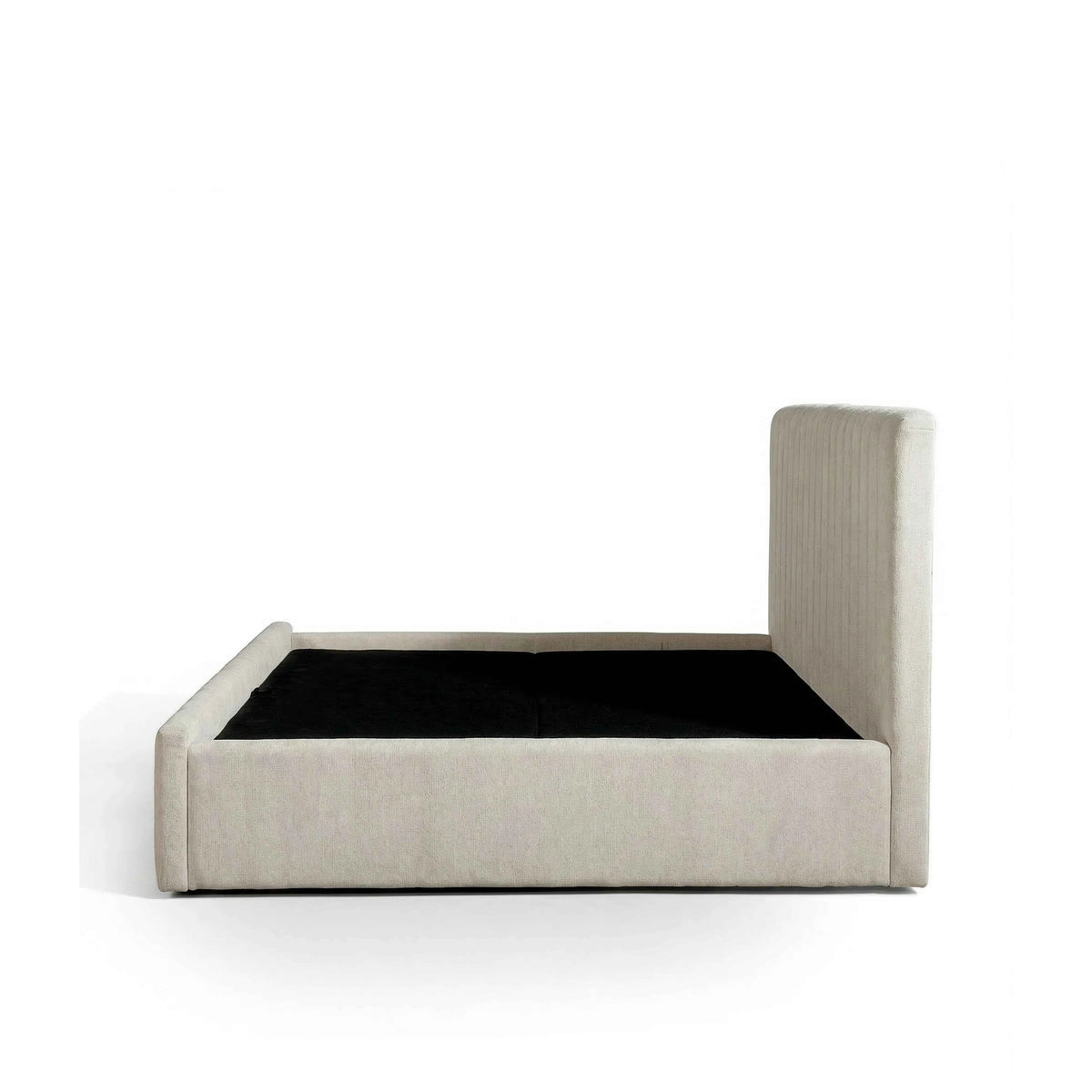 Cama Estofada King com Cabeceira Louise - Linho Off White