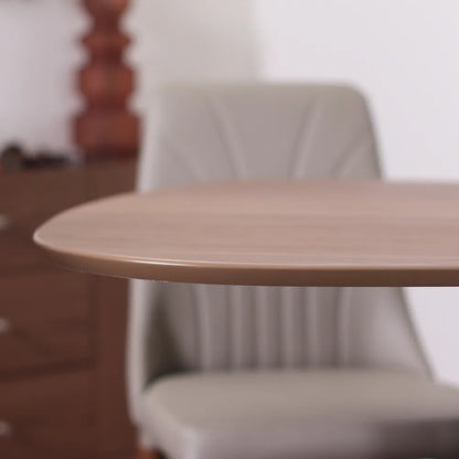 Conjunto de Jantar Mesa Orgânica Kalyx 4 Cadeiras Lara - Champanhe c/ Canella - Fendi