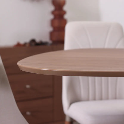 Conjunto de Jantar Mesa Orgânica Kalyx 4 Cadeiras Lara - Champanhe c/ Canella - Off White