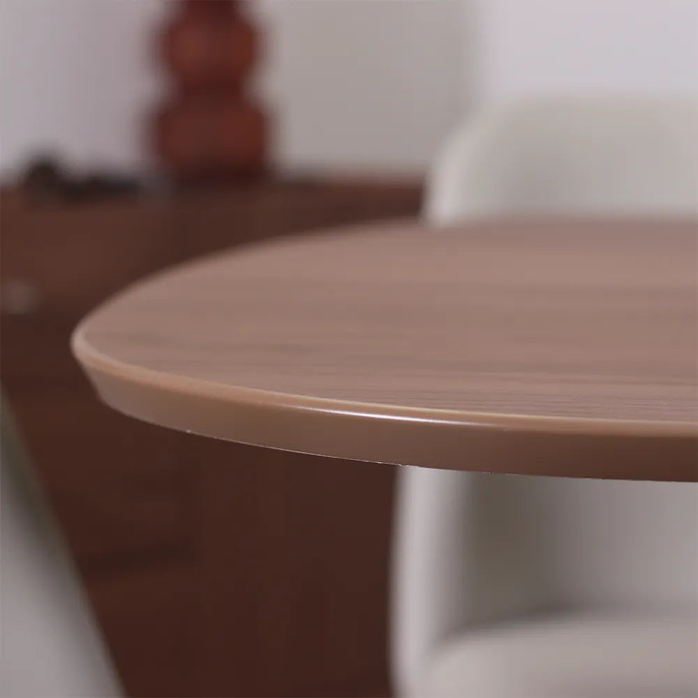 Conjunto de Jantar Mesa Orgânica Kalyx 4 Cadeiras Lucille - Champanhe c/ Canella - Off White