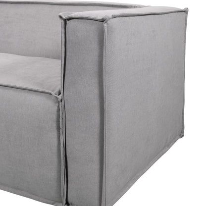 Sofá 3 Lugares Freddo 205 cm - Linho Texturizado Cinza