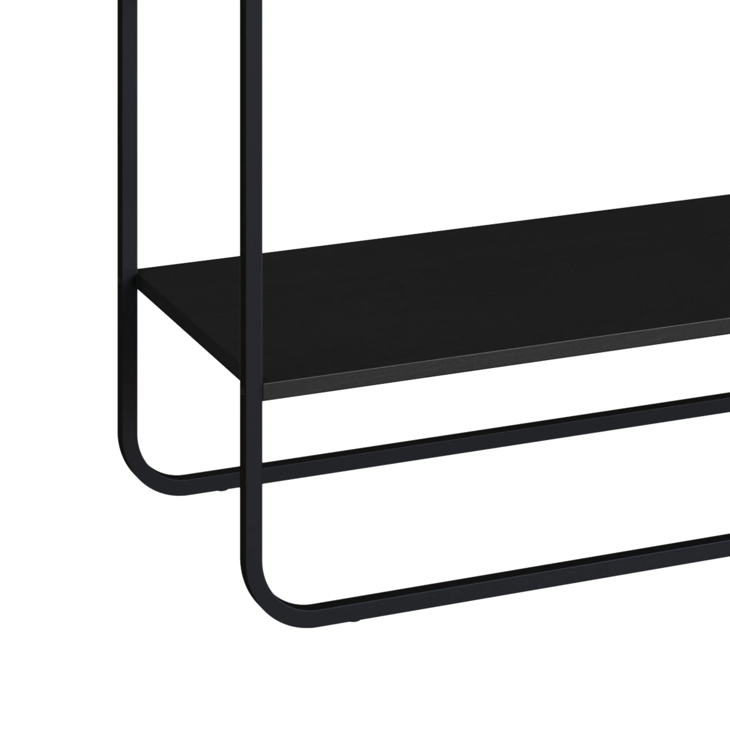 Aparador com 2 Gavetas Dunna 100 cm - Preto c/ Dourado