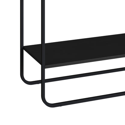 Aparador com 2 Gavetas Dunna 100 cm - Preto c/ Dourado