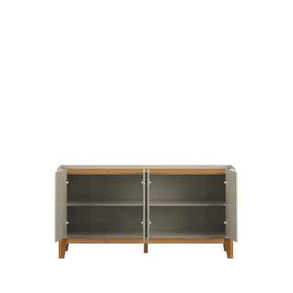 Buffet 4 Portas Arlo 160 cm - Off White c/ Natural