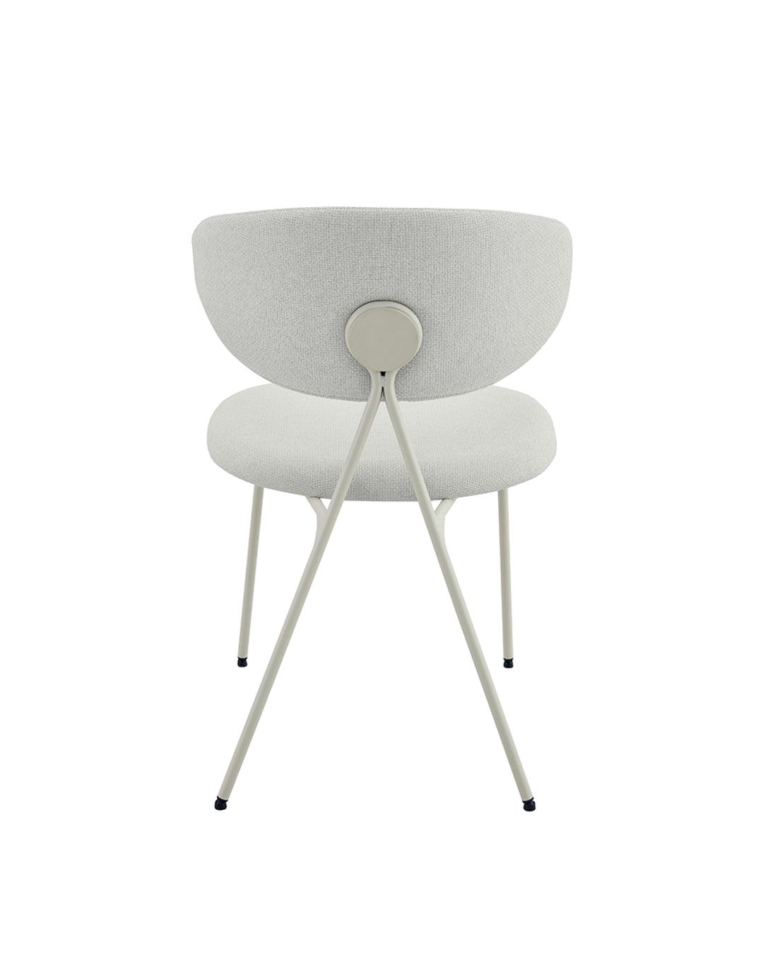 Cadeira de Aço Estofada Elora - Off White