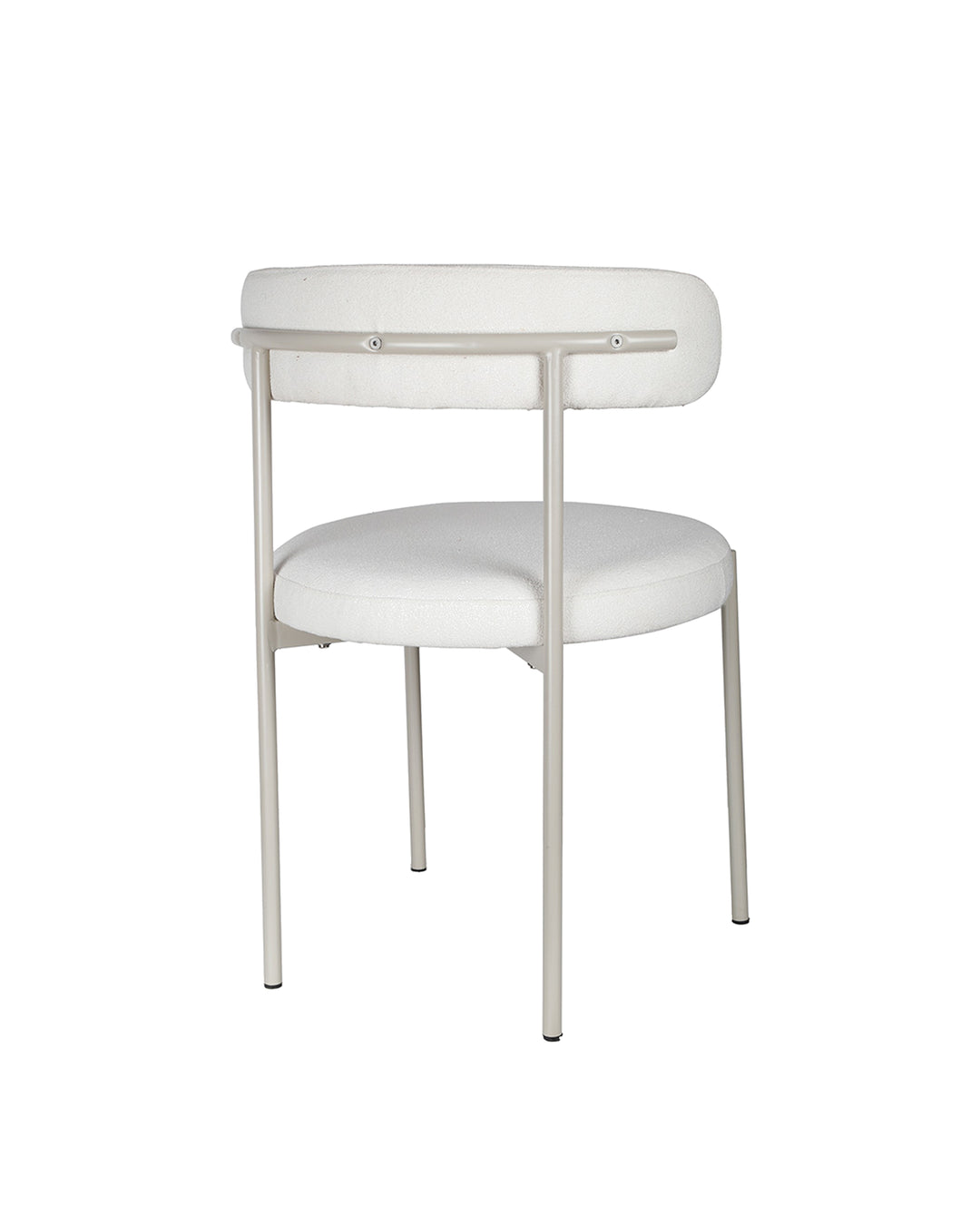 Cadeira de Aço Estofada Olyra - Off White
