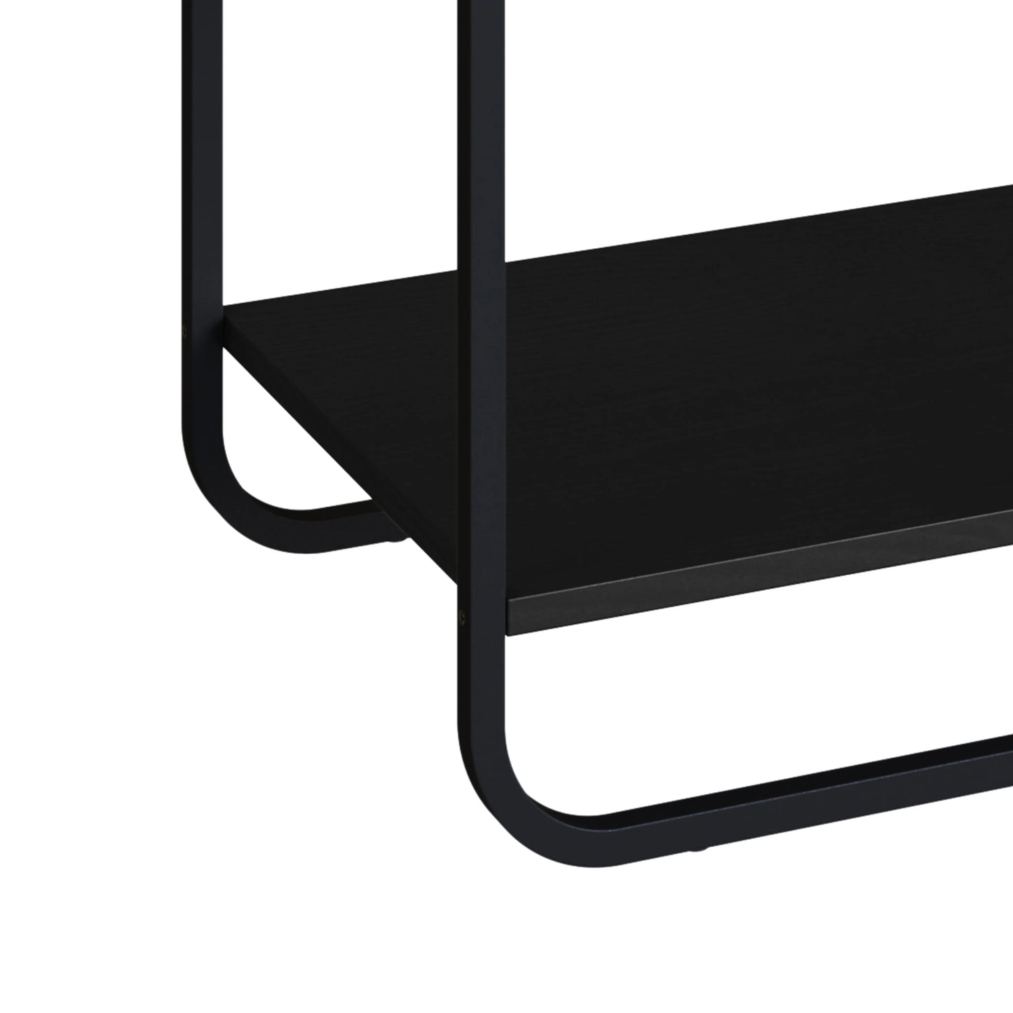 Mesa de Cabeceira com 2 Gavetas Dunna 60 cm - Preto c/ Dourado