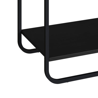 Mesa de Cabeceira com 2 Gavetas Dunna 60 cm - Preto c/ Dourado