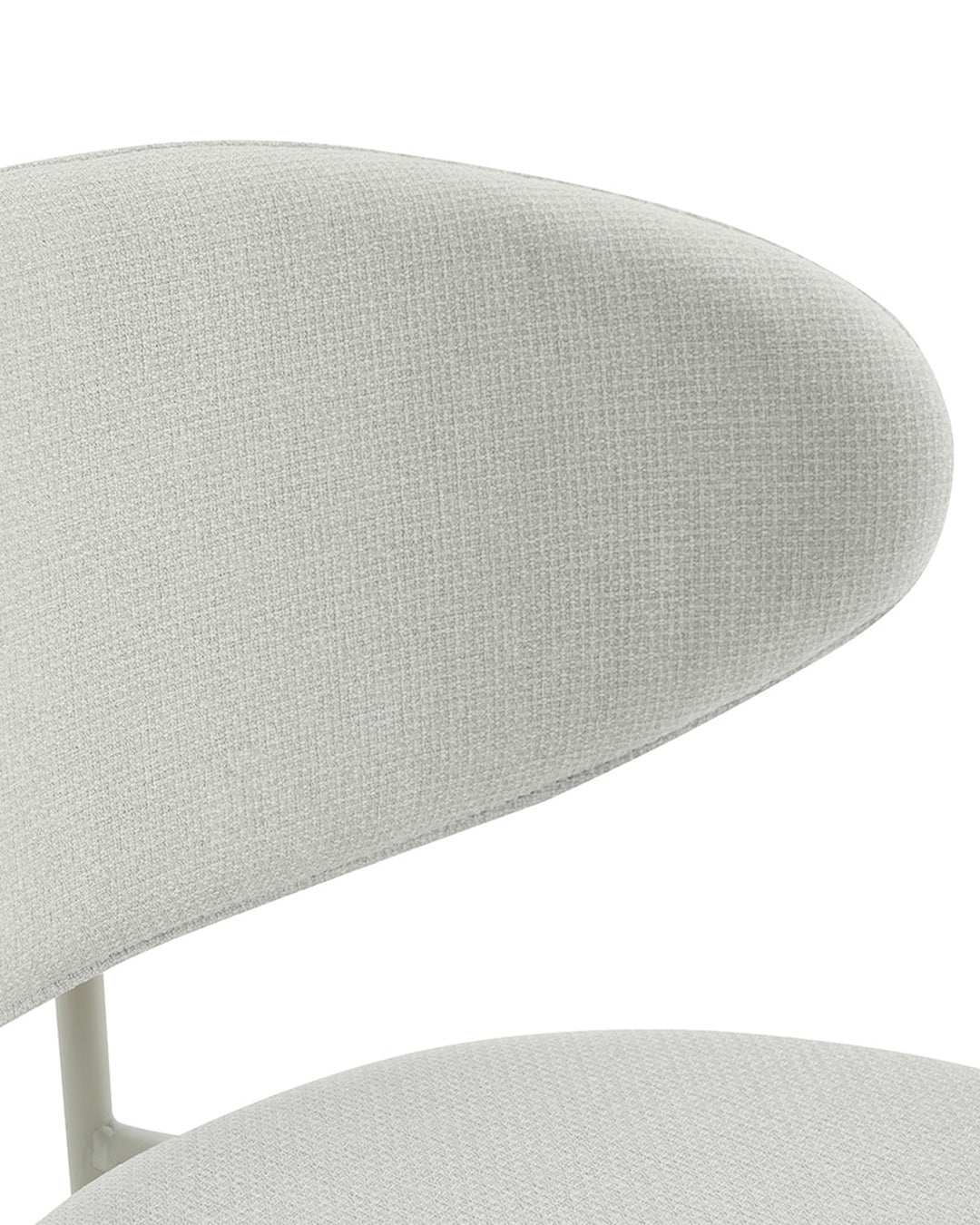 Banqueta Alta de Aço Estofada Elora - Off White
