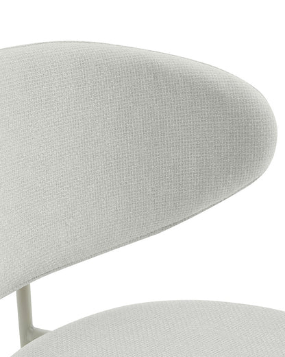 Banqueta Alta de Aço Estofada Elora - Off White