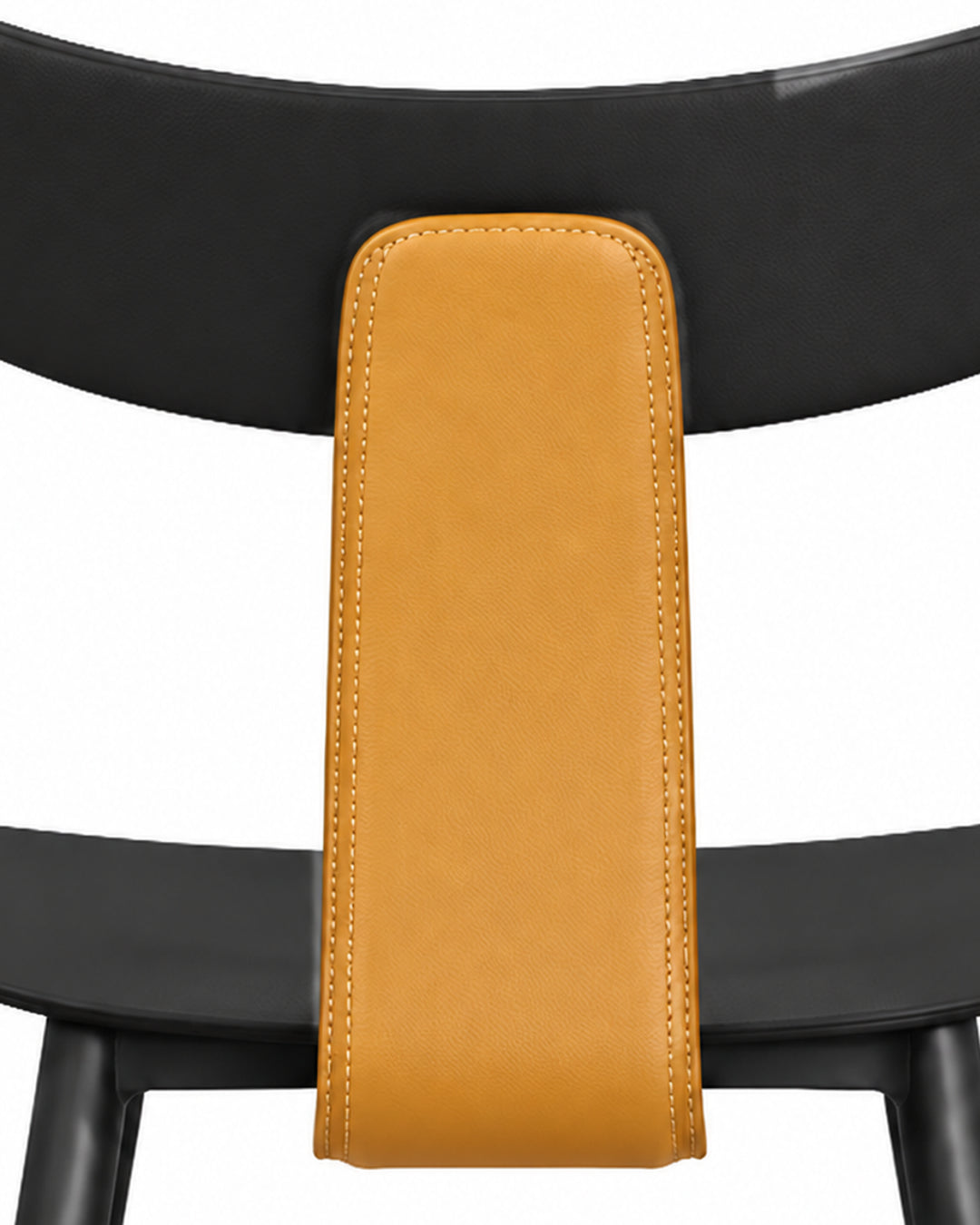 Banqueta Alta de Aço Estofada Évoa - Preto e Caramelo
