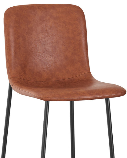 Banqueta Alta de Aço Estofada Millow - Marrom