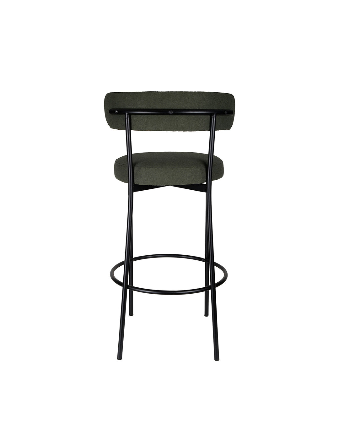 Banqueta Alta de Aço Estofada Olyra - Verde