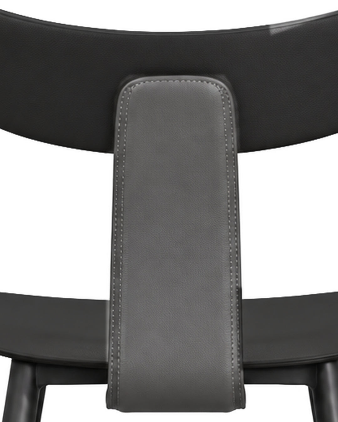 Banqueta Baixa de Aço Estofada Évoa - Preto e Cinza