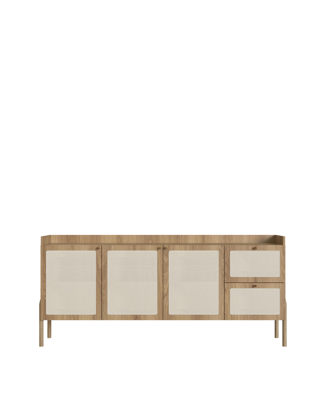 Buffet 3 Portas 2 Gavetas Palhinha Urdi 180 cm - Mel