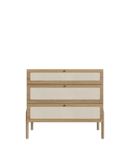Cômoda 3 Gavetas Palhinha Urdi 93 cm - Mel