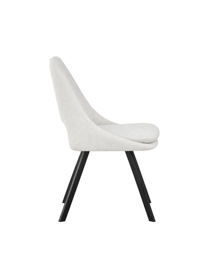 Conjunto de Jantar Mesa Olive 6 Cadeiras Dora – Preto c/ Off White