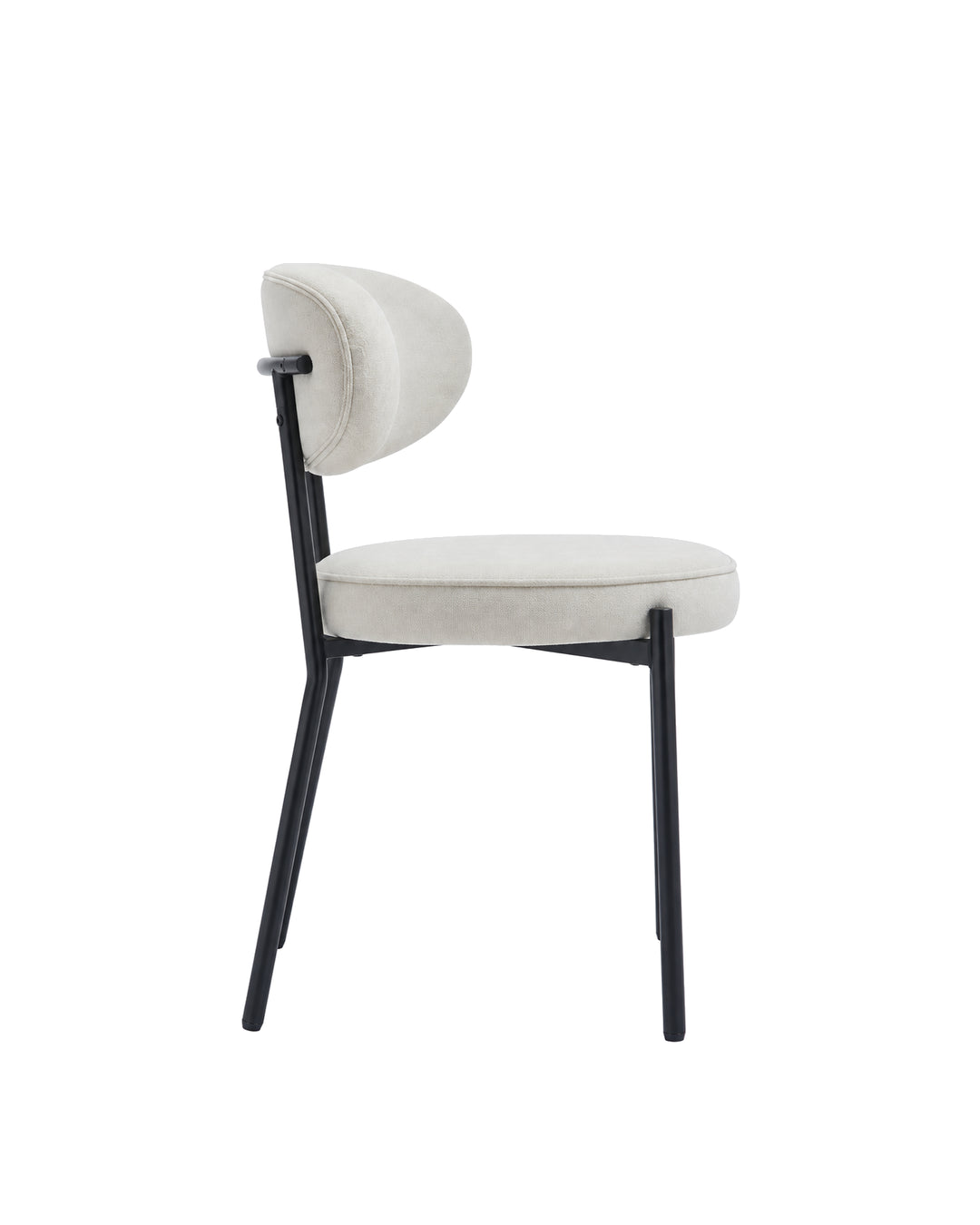 Conjunto de Jantar Mesa Olive 6 Cadeiras Oryn – Preto c/ Off White