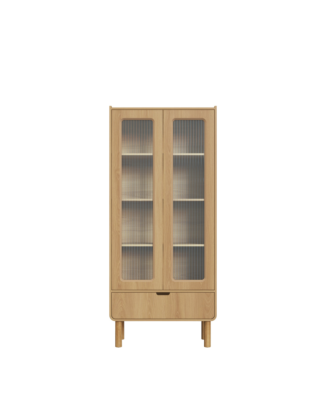 Cristaleira Orgânica 2 Portas Yume 80 cm - Mel