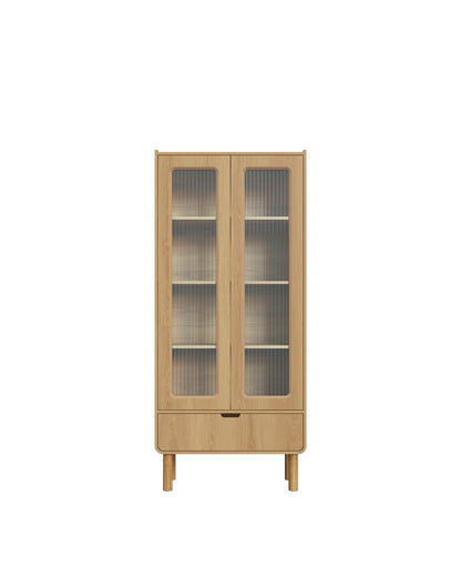 Cristaleira Orgânica 2 Portas Yume 80 cm - Mel