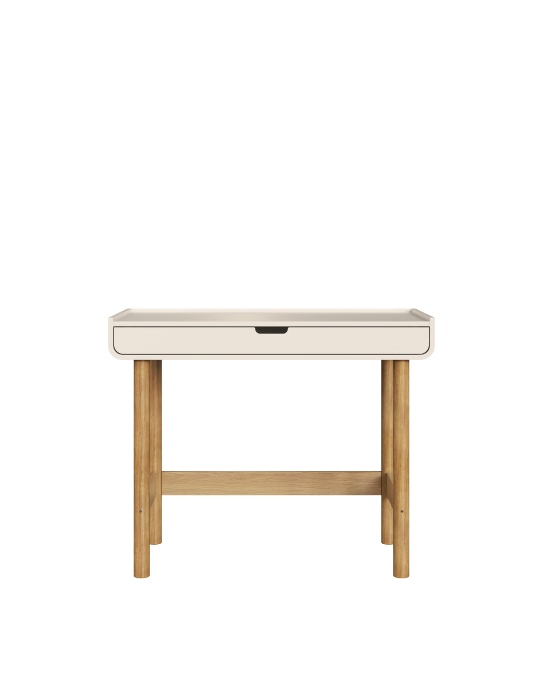 Escrivaninha Orgânica 1 Gaveta Yume 100 cm - Off-White Fosco