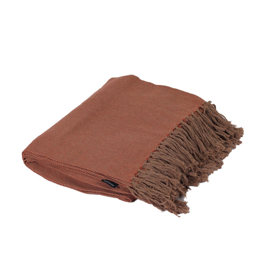 Manta Janduí 250 x 200 cm - Caramelo c/ Terracota