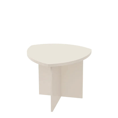 Mesa Lateral Triangular para Sala Elia 50 cm - Off White