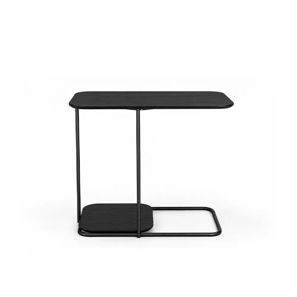 Mesa Lateral para Sofá com pés em Metal Biophilia 70 cm - Preto