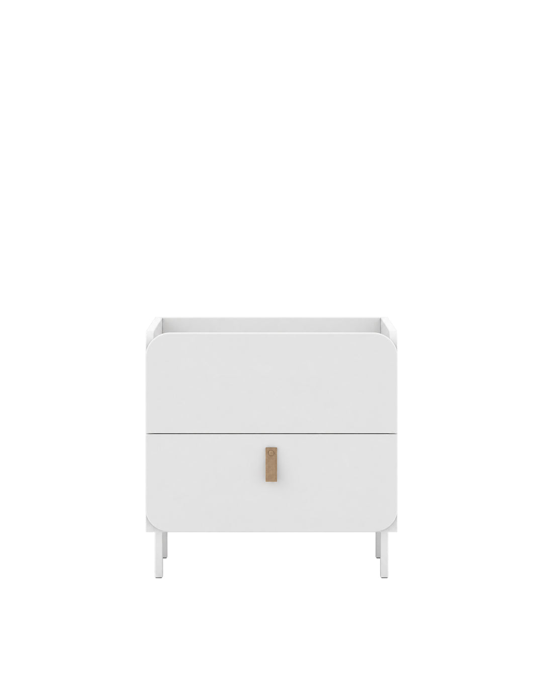 Mesa de Cabeceira 2 Gavetas Elo 50 cm - Branco