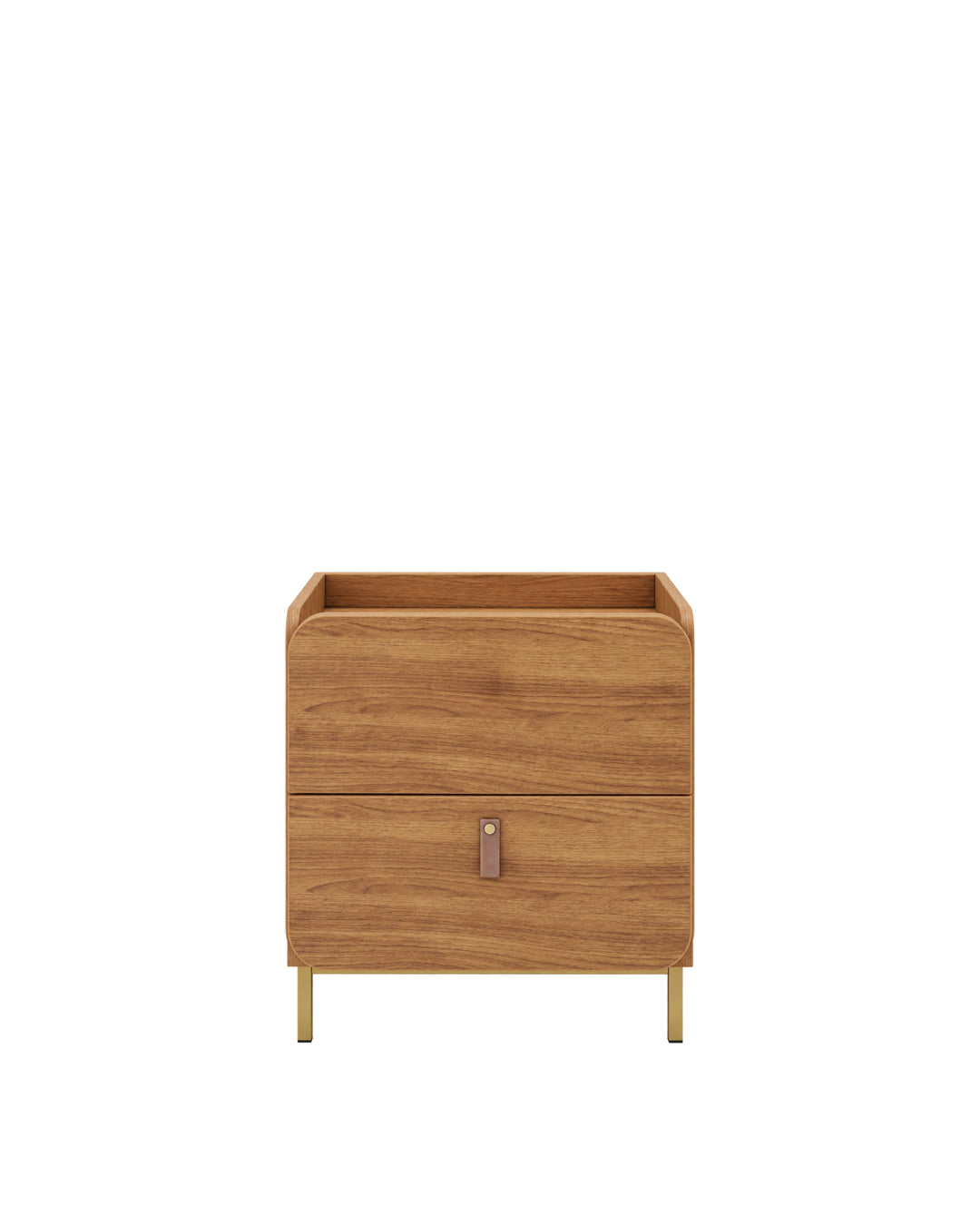 Mesa de Cabeceira 2 Gavetas Elo 50 cm - Mel
