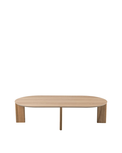 Mesa de Centro Orgânica com Pés de Madeira Maciça Moova 120 cm - Mel
