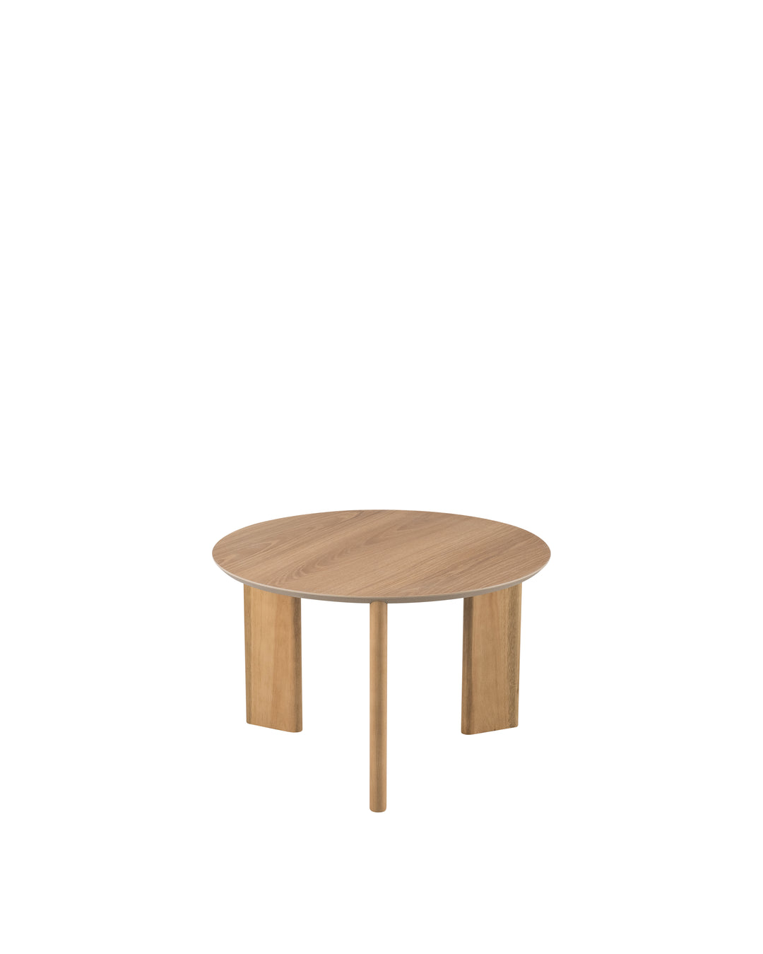 Mesa de Centro Redonda com Pés de Madeira Maciça Moova 60 cm - Mel