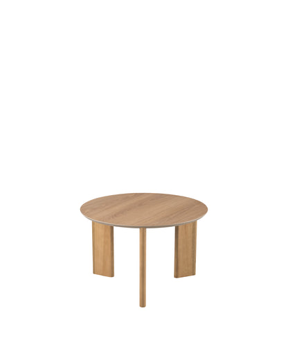 Mesa de Centro Redonda com Pés de Madeira Maciça Moova 60 cm - Mel