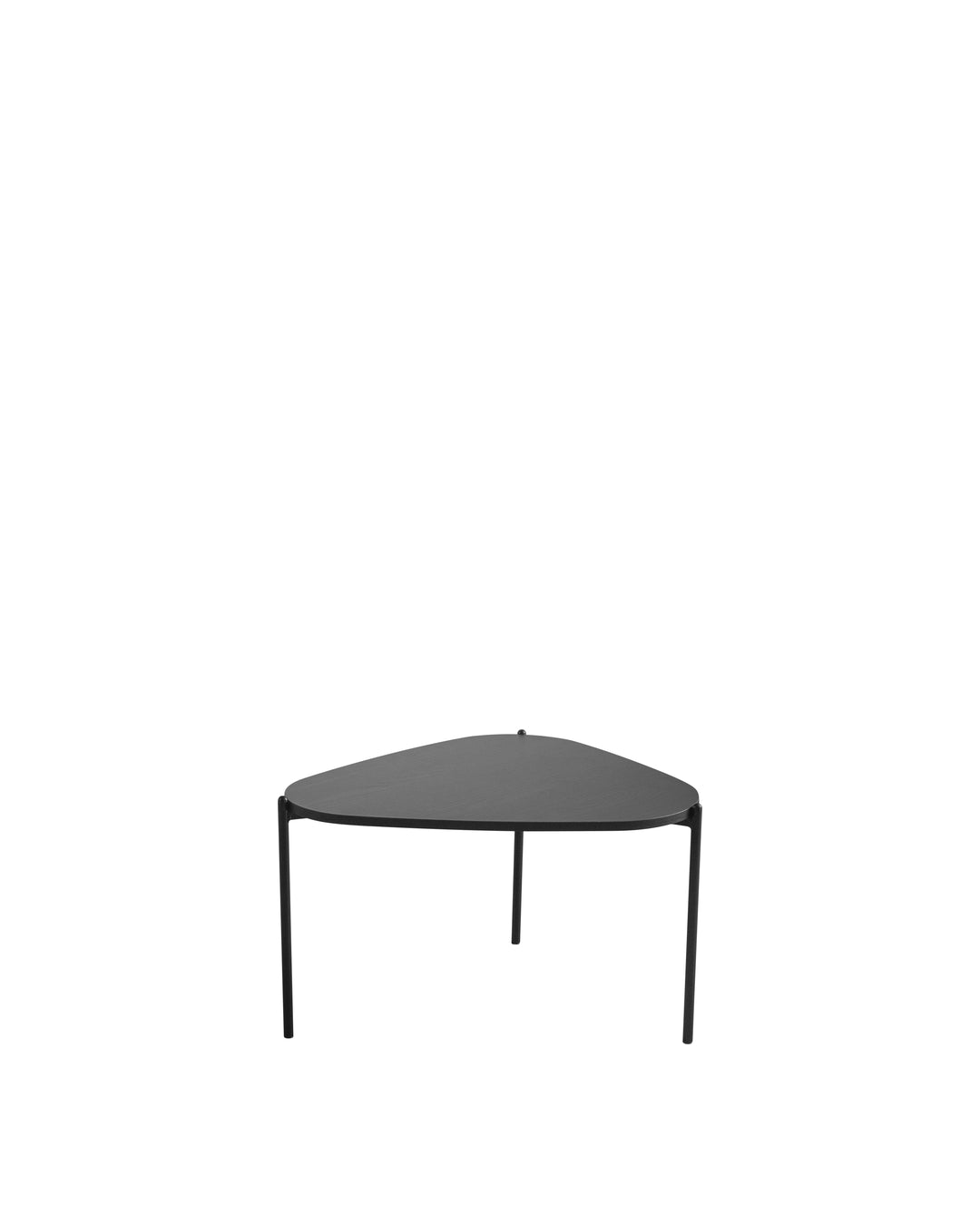 Mesa de Centro Orgânica com Pés em Aço Nami 59 cm - Preto Fosco